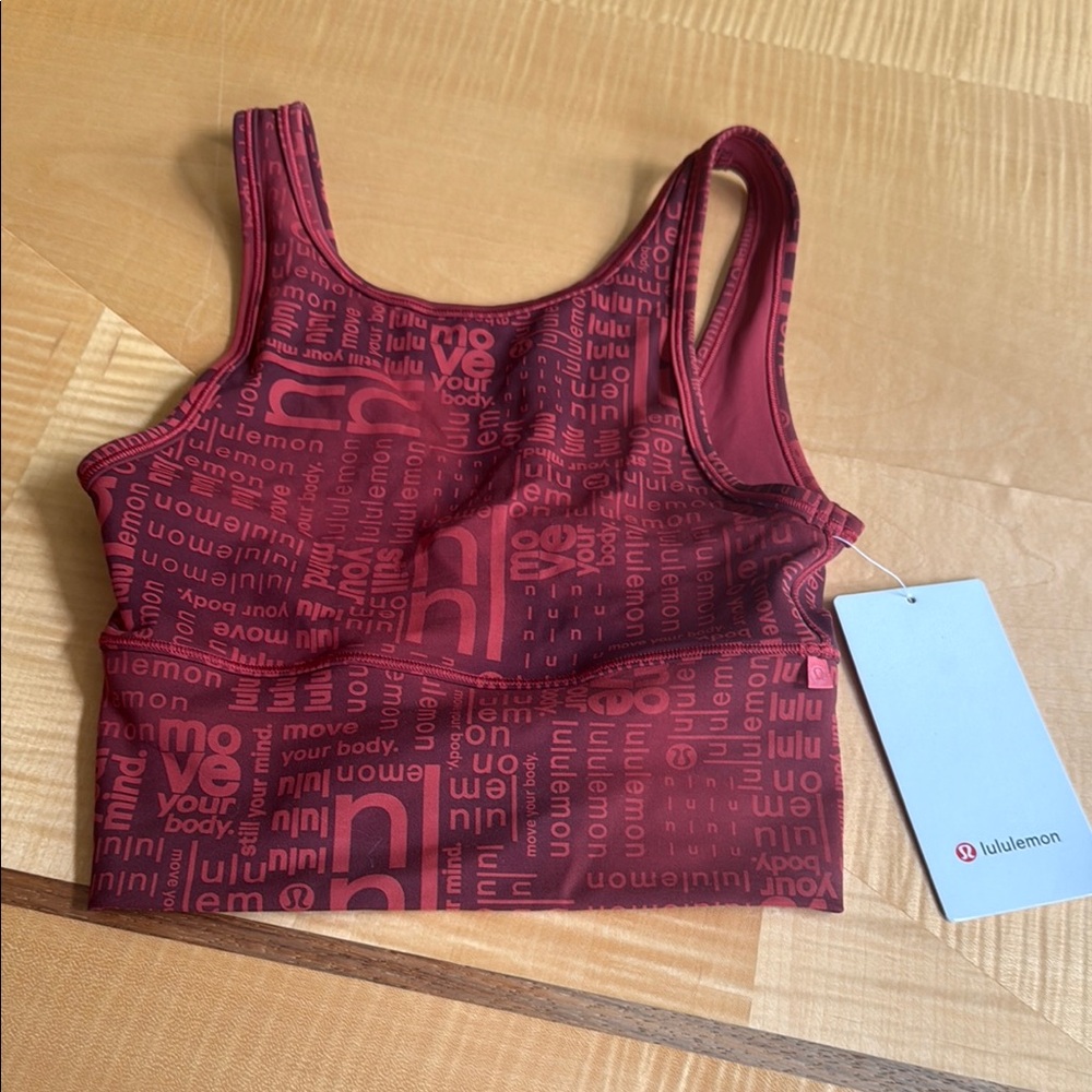Lululemon Athletica Red Sports Bra with Wide Straps Reversible